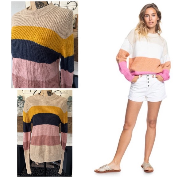 Roxy Sweaters - Roxy Striped Knit Sweater